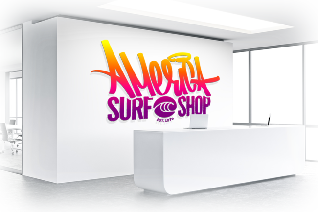 Décoration mur hall d'accueil avec lettres 3D