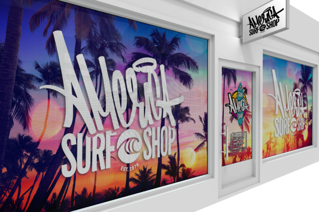 Vitrophanie vitrine microperforée